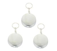FRCOLOR 3pcs Portable Aluminum Alloy Ashtray Keychains with Cover Multipurpose Storage Cases for Car Outdoor Pocket Windproof Design for Cigarettes Coins Jewelry and Pills
