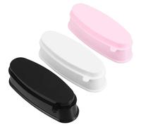 FRCOLOR 3pcs Portable French Dip Powder Recycling Tray for Nail Technicians with Compact Plastic Design, Reduces Waste and Collects Excess Powder, the Go at Home Manicure Use
