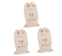 FRCOLOR 3pcs Portable Hair Dryer Bag Drawstring Travel Hair Dryer Holder Sturdy Drawstring Bag for Hairdryer