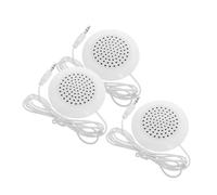 FRCOLOR 3pcs Portable Mini Pillow Speaker for Sleep with Aux Jack Soft Comfortable Stereo Sound Long Battery Life Travel Speaker Compatible with Phone Office White