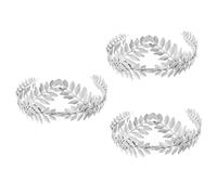 FRCOLOR 3pcs Princess Bride Wedding Headband Leaf Headpiece Roman Wreath Tiara Bridal Hair Accessories for Bride