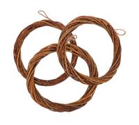 FRCOLOR 3pcs Rattan Vine Wreaths 20cm round Lightweight and Sturdy DIY Grapevine Wreaths for Weddings and Christmas Holiday Decorations