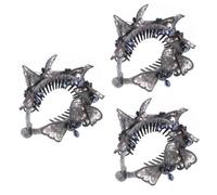 FRCOLOR 3pcs Rhinestone Hair Accessories Handmade Hair Clips Elegant Crystal Hairgrip