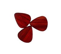 FRCOLOR 3pcs Rosewood Guitar Picks Set Chamfer Edge, Wooden Plectrums for Acoustic, Electric Bass Guitars, Ukulele Accessories for Professional Playing
