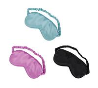 FRCOLOR 3Pcs Satin Sleep Mask Silk Eye Masks for Comfortable Sleep Lightweight and Washable Blindfold for Women for Travel Naps Random Color