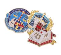 FRCOLOR 3pcs Scale of Justice Lawyer Brooch Set with Alloy Material, Elegant and Stylish Decoration for Legal Office Or Daily Dressing, for Law School Graduates and Courtroom Professionals