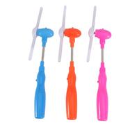 FRCOLOR 3pcs Shining Music Sticks with Colorful Rotary Lights for Plastic Lightweight Electric Music Bars in Red Pink Blue Creative Fun gift for for for for for for for Boys and Battery Random Color