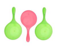 FRCOLOR 3pcs Shower Water Spoon Infant Wash Hair Head Cup Bath Wash Cup with Handle Lightweight Pp Material Assorted Colour for Baby Bathing Random Color