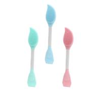 FRCOLOR 3pcs Silicone Face Brush Set Double Ended Brush for Deep Cleanse and Massage Effect Skin Friendly Face Beauty Tool Suitable for Household and Beauty Shops Random Color