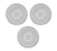FRCOLOR 3Pcs Silicone Mold for Coaster Round DIY Moulds Suitable for Epoxy Resin Crafting at Home