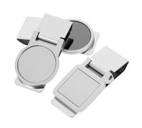 FRCOLOR 3pcs Small Money Clip Portable Metal Note Clamps for Credit Cards Cash Ticket