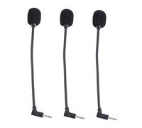 FRCOLOR 3pcs Straight Cutting Microphone Set for Phones and Computers, Small Portable Condenser Microphones with 2 Mono Channel, 3-pole Stereo and 4-pole Pin, Suitable for Home and Office Recording
