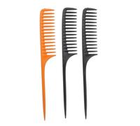 FRCOLOR 3pcs Thickened Pintail Hair Combs for Hair Styling for Salon and Home Use Black Brown