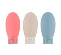 FRCOLOR 3pcs Travel Bottles Set 60ml Leak-proof Squeezable Refillable Lotion Sub Bottling Containers Lightweight Pe and Pp Material Suitable for Carrying on Plane and Easy to Pack