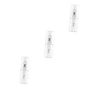 FRCOLOR 3pcs Travel Powder Dispenser Jar Portable Powder Bottle for Body Talcum and Makeup Transparent Design Locking Nozzle for Outdoor and Travel Use