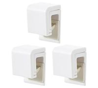 FRCOLOR 3pcs Wall Toothpaste Clip Hanging Toothpaste Holder Organizer Abs Material White for Household Bathroom Storage