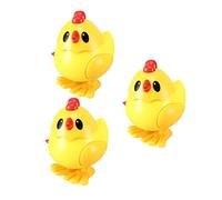 FRCOLOR 3Pcs Wind Up Jumping Chicken Bright Colored Cartoon Animal Playthings for Safe Material Educational Clockwork Plaything with Smooth Edges for Boys Random Color