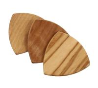 FRCOLOR 3pcs Wooden Guitar Picks Set Comfortable Instrument Plectrums Made of Synthetic Material for Acoustic and Electric Guitars for Musicians