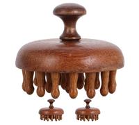 FRCOLOR 3pcs Wooden Scalp Massage Comb Set with 28-tip Palm Massager, Gua Sha Brush for Neck and Scalp, Suitable for Hair Types, Relieves Muscle Tension, for Travel and Office Use