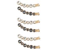 FRCOLOR 3sets Banana Rhinestone Ponytail Holder Large Hair Clip Claw Clamp for Women Grey 2pcs*3