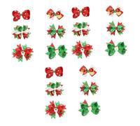 FRCOLOR 3sets Bowknot Christmas Hairpin Hairpin Clip for Kids Girls Traditional Design Perfect Daily and Christmas Accessory 6pcs*3