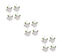 FRCOLOR 3sets Bride to Be Rose Flower Hairpin Fashionable Bridal Headwear Stylish Hair Accessories for Women Wedding 4pcs*3