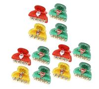 FRCOLOR 3sets Elegant Christmas Hair Clips Acrylic Claw Clips for Women Festive Hair Accessories 4pcs*3