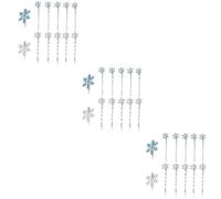FRCOLOR 3sets Elegant Snowflake Rhinestone Barrette Hairpin Christmas Hairpin Accessory Headwear 12pcs*3