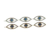 FRCOLOR 3sets Evil Eye Hair Clip Rhinestone Barrette Large Hair Barrette Clips 2pcs*3
