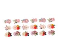 FRCOLOR 3sets Floral Hair Clip Pink Rose Flower Hairpin for Girls Wedding Hair Accessories Set 6pcs*3