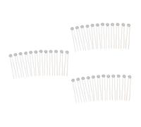 FRCOLOR 3sets Floral Hairpin Bridal Hairpin Hair Piece U-shaped Hair Clips for Wedding Elegant Accessories 12pcs*3