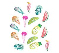 FRCOLOR 3sets Fruit Printed Snap Hair Clips for Girls Stylish Hairpins Hair Accessories Cherry Clip 16pcs*3