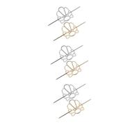 FRCOLOR 3sets Hair Pins Ponytail Holder Metal Hair Clips for Women Ponytail 2pcs*3