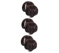 FRCOLOR 3sets Hairpiece Wiglet for Women Top of Head Thinning Hair Cover Realistic Human Hair Easy to Wear 2pcs*3