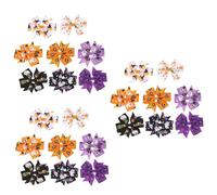 FRCOLOR 3sets Halloween Hair Bows Clip Girls Bow Decorations Cosplay Party Accessory 8pcs*3