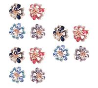 FRCOLOR 3sets Mini Square Claw Clips Hair Pins Colorful Glitter Hair Accessories 4pcs*3