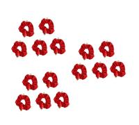 FRCOLOR 3sets Red Elastic Bands Bell Christmas Bow Hair Clip Paillette Hair Tie Sequins Ponytail Holder Fashion Headress for Lady Girls 5pcs*3