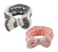 FRCOLOR 3sets Skin-friendly Bowknot Hair Band Headband for Women Facial Makeup Use 2pcs*3