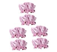 FRCOLOR 3sets Soft Satin Kids Sleeping Cap Hair Bonnet for Sleep Elastic Fit Comfortable and Breathable Wide Rim Kids Nightwear 2pcs*3