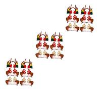 FRCOLOR 3sets Unforgettable Christmas Memory Antlers Hair Clips Boys and Girls Head Decorations for Parties 6pcs*3