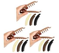 FRCOLOR 3sets Variety Colors Hair Accessories for Women Hair Claw Mini Banana Clips Feature 4pcs*3