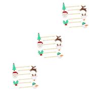FRCOLOR 3sets Xmas Hairpin for Boys and Girls Adorable Christmas Hair Clip Set Party Accessories 6pcs*3