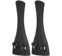 FRCOLOR 4/4 Carbon Fiber Cello Tailpiece 2Pcs String Board Replacement with Fine Tuning Mechanisms for String Instruments
