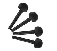 FRCOLOR 4/4 Ebony Violin Tuning Pegs 4pcs Set, Black Fiddle String Adjuster Replacement Parts for Violin Repair Kit and Musical Instrument Accessories