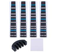 FRCOLOR 4/4 Violin Fingerboard Sticker Fretboard Marker for Beginners with Navy Blue Finger Guide Set, Includes Random Five-claw Practice Mute and Cleaning Cloth, Violin Random Color