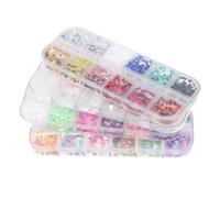 FRCOLOR 4 Boxes Nail Glitter Sequins in Butterflies Shape Plastic, Convenient to Create Your Own Lovely Nail Art Decorations, for Parties and Festivals