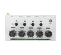 FRCOLOR 4 Channel Audio Mixer Portable Mixer Sound Board Compact Design Low Noise Metal Plastic White for Podcast Live Streaming