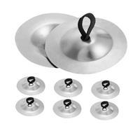 FRCOLOR 4 Pair Mini Finger Cymbals for Belly Dancing Portable Drum Style Zills with Dynamic Rhythm Lightweight Musical Instrument for Dance Performances and Practice