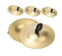 FRCOLOR 4 Pair Mini Finger Cymbals for Belly Dancing Portable Lightweight Percussion Zills Durable Rhythm Maker for Dance Performances Practice and Party Accessories