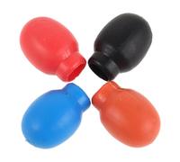 FRCOLOR 4 Pairs Drumstick Mute Caps Stick Silencers, Premium Silicone Material, Universal 5a Fit, Extending Drumstick Life, Assorted Colours for Quiet Drumming at Home and Apartment